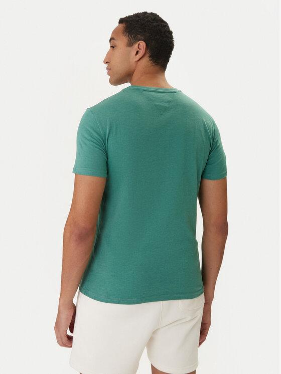 Tommy Jeans Tommy Jeans T-shirt DM0DM20363 Zelena Slim Fit