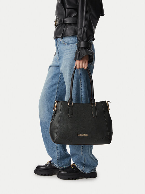 LOVE MOSCHINO Ročna torba JC4095PP1PLT1000 Črna
