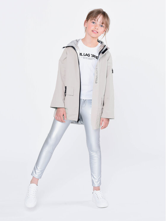 Karl Lagerfeld Kids Karl Lagerfeld Kids Μπουφάν μεταβατικό Z16149 D Γκρι Regular Fit