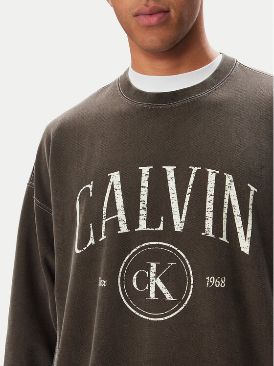 Calvin Klein Jeans Calvin Klein Jeans Mikina LV04RH209G Tmavo hnedá Regular Fit