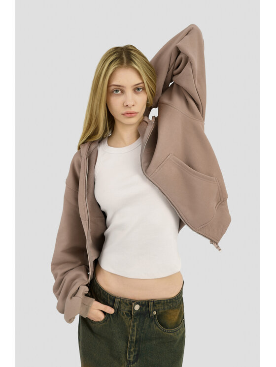 2005 2005 Bluza Classic Logo Beżowy Oversize