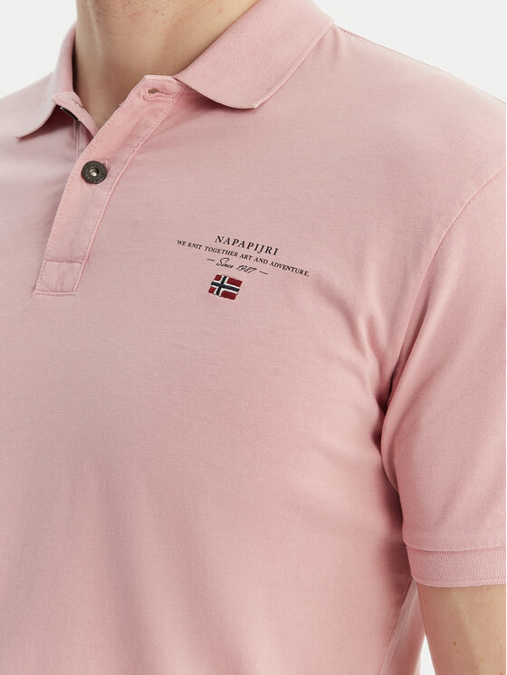 Napapijri Napapijri Polo särk Elbas NP0A4GB4 Roosa Regular Fit