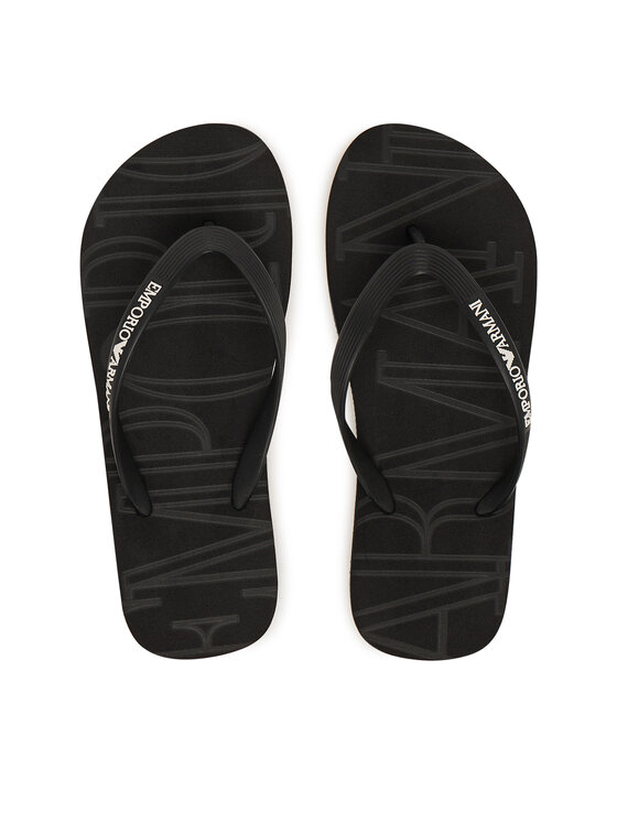 Emporio Armani Emporio Armani Šlepetės per pirštą EX000041 AF22188 MC001 Juoda