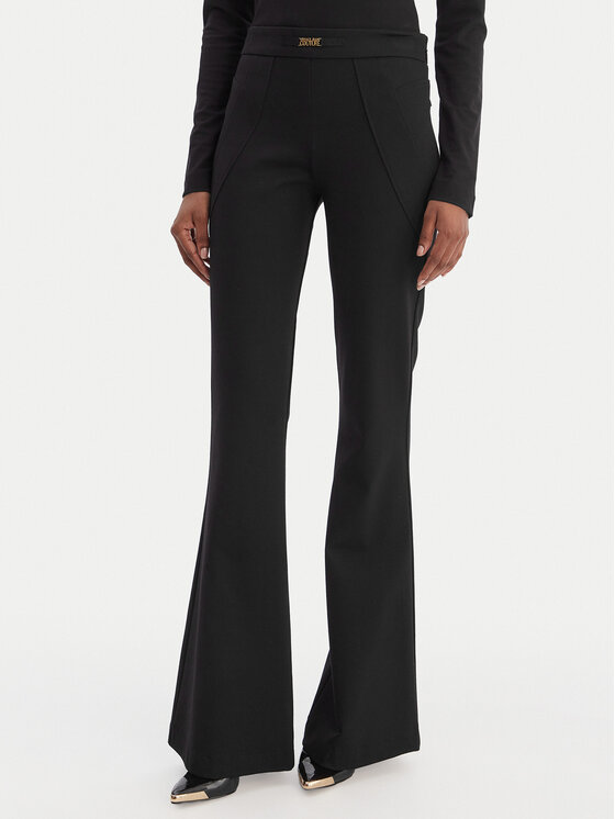 Versace Jeans Couture Versace Jeans Couture Hlače iz tkanine 80HAA115 J0092 Črna Flare Fit