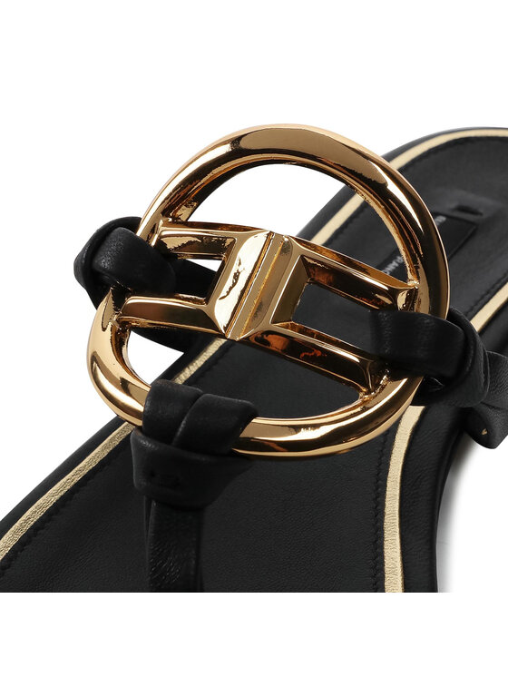 Elisabetta Franchi Elisabetta Franchi Šlepetės per pirštą SA-09F-13F2-V310 Juoda