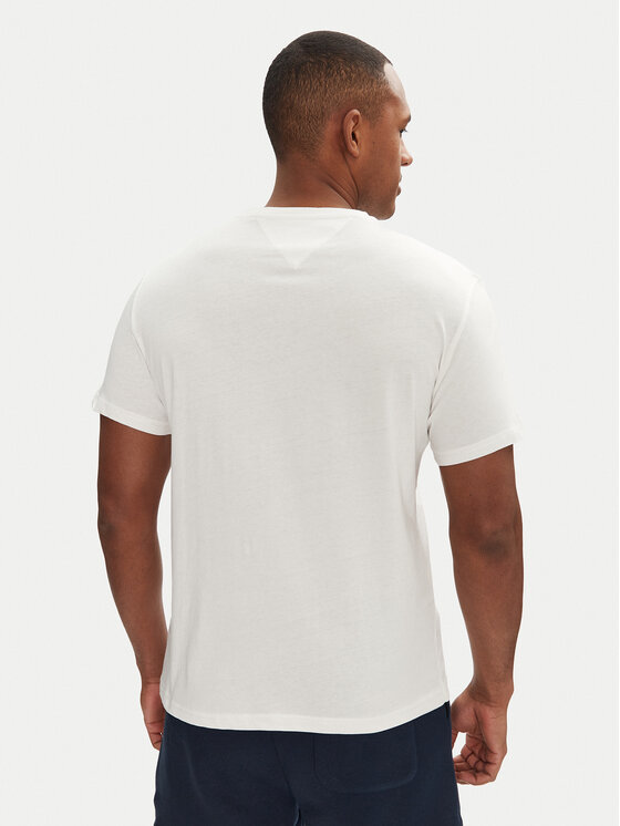 Tommy Jeans Tommy Jeans Tricou Entry Graphic DM0DM20779 Alb Slim Fit