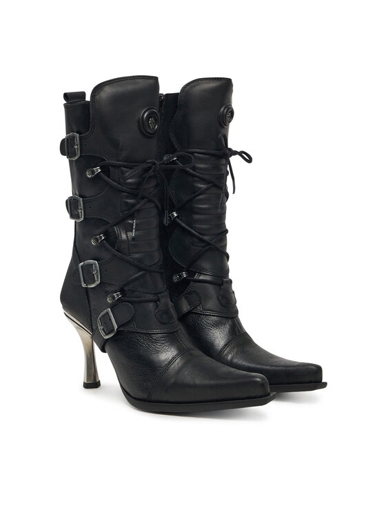 NEW ROCK NEW ROCK Čizme M-9373-S2 Crna