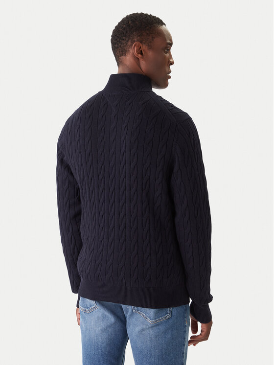 Tommy Hilfiger Tommy Hilfiger Pulover Classic MW0MW36532 Bleumarin Regular Fit