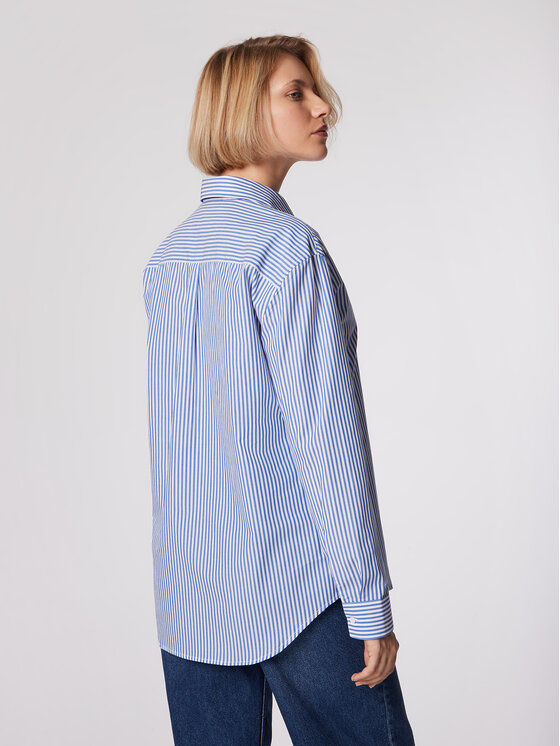 Simple Simple Košile KOD505-01 Modrá Relaxed Fit