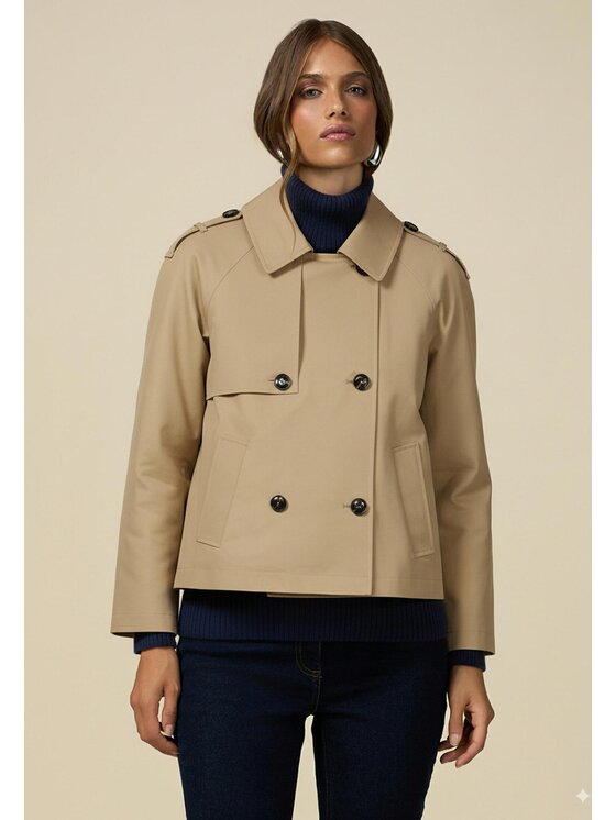 Oltre Oltre Cappotto invernale 0075J000118N002 Crema Baggy Fit