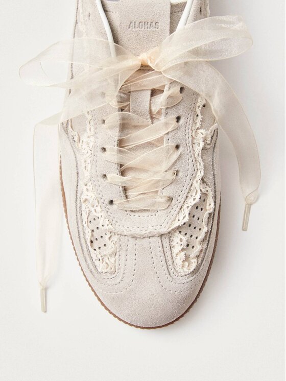 ALOHAS ALOHAS Sneakers Tb.490 Crochet Cream Leather Sneakers Beige