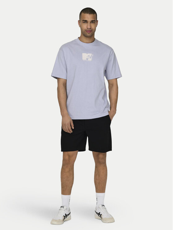 Only & Sons Only & Sons Σορτς υφασμάτινο Tel 22027949 Μαύρο Regular Fit