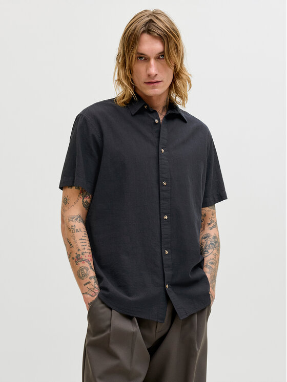 Jack & Jones Cămașă Summer 12289160 Negru Regular Fit