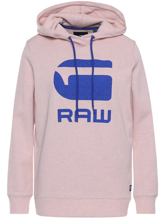G-Star Raw G-Star Raw Majica dugih rukava Boyfriend Diamond Line Graphic Hooded D16236-A613-B243 Ružičasta Loose Fit