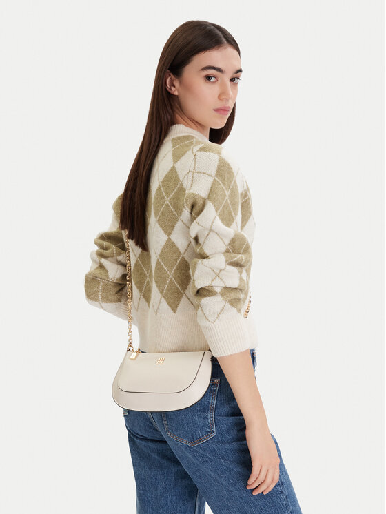 Tommy Hilfiger Geantă Th Glam Mini Chain Crossover AW0AW18142 Crem