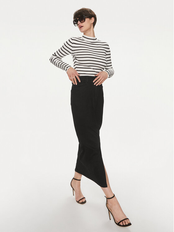 Morgan Morgan Sweter 241-MAG Biały Slim Fit