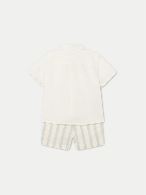 Mayoral Mayoral Completo camicia e pantaloncini 1248 Bianco Regular Fit