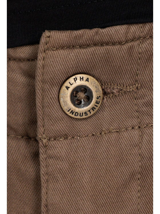 Alpha Industries Alpha Industries Kalhoty z materiálu AI.101212-183-32 Hnědá Straight Leg