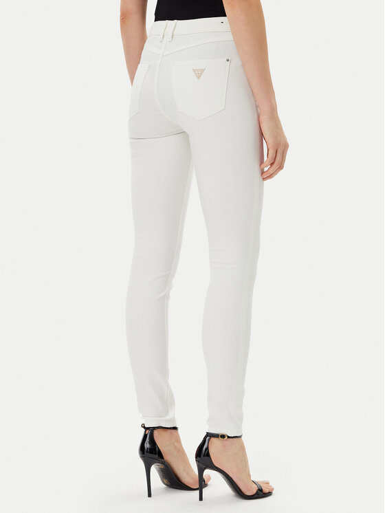 Guess Guess Džínsy W5GA46 D5N71 Biela Skinny Fit