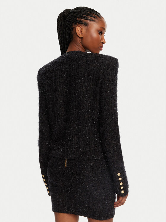 Balmain Balmain Кардиган DF1SK249KG43 Чорний Regular Fit