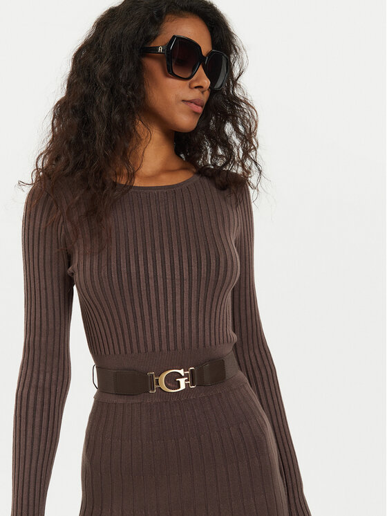 Guess Guess Strickkleid W2BK29 Z2YJ2 Braun Regular Fit