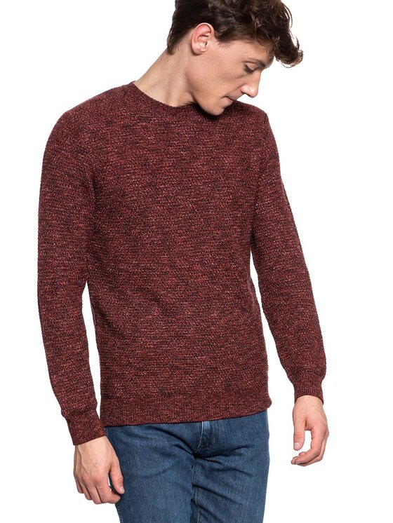Mustang Mustang Maglione MULINE JUMPER Rosso Regular Fit