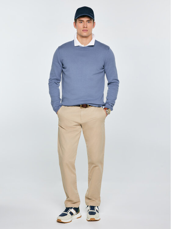 BIG STAR BIG STAR Sweter SIMONER Niebieski Basic Fit