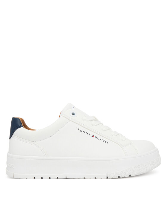 Sneakers Tommy Hilfiger Low Cut Lace Up Sneaker T3X9-34091-1355 D Alb