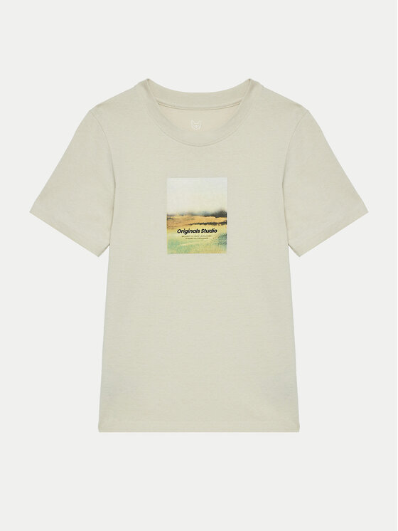 Jack&Jones Junior Jack&Jones Junior T-shirt Vesterbro 12267453 Bež Standard Fit