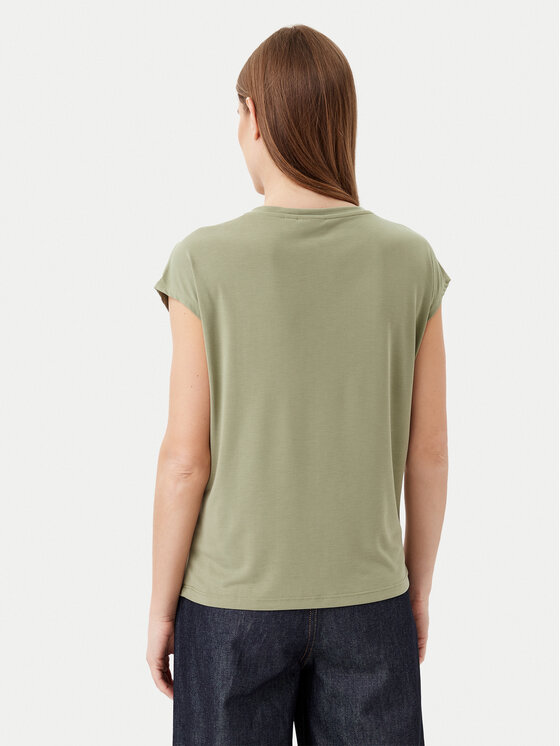 Vila Vila T-shirt Modala 14074847 Zelena Regular Fit