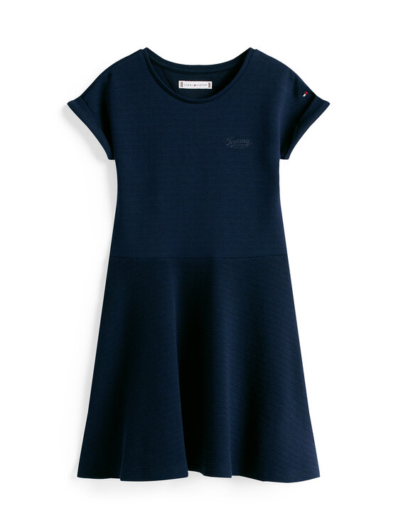 Tommy Hilfiger Tommy Hilfiger Sukienka codzienna Spacer KG0KG08706 D Granatowy Regular Fit