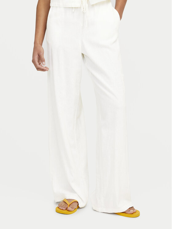 JJXX JJXX Pantaloni din material Breeze 12269769 Alb Wide Leg