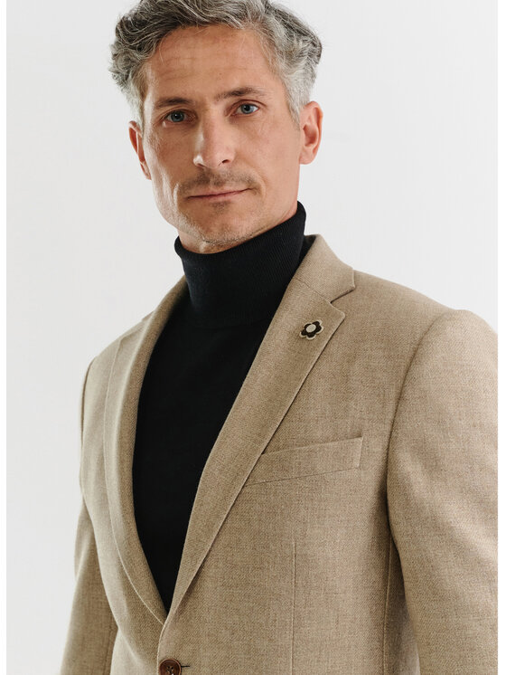 Pako Lorente Pako Lorente Marynarka P22WP-3X-045 Beżowy Slim Fit