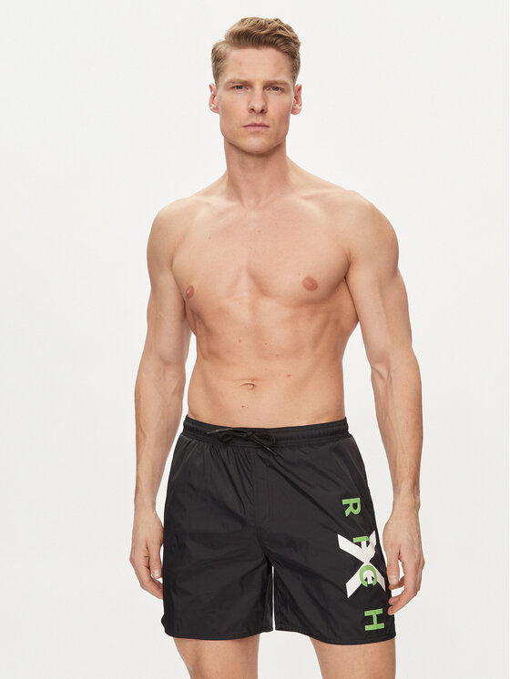 Richmond X Richmond X Szorty kąpielowe Bulino UMP24222CO Czarny Regular Fit