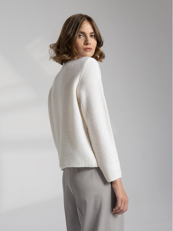 Aleksandra Suska Aleksandra Suska Sweter ESSENTIAL No 3 Écru Comfort Fit