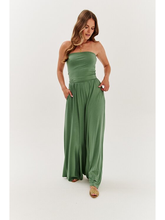 NAOKO NAOKO Kalhoty z materiálu Mint Breeze Modrá Regular Fit