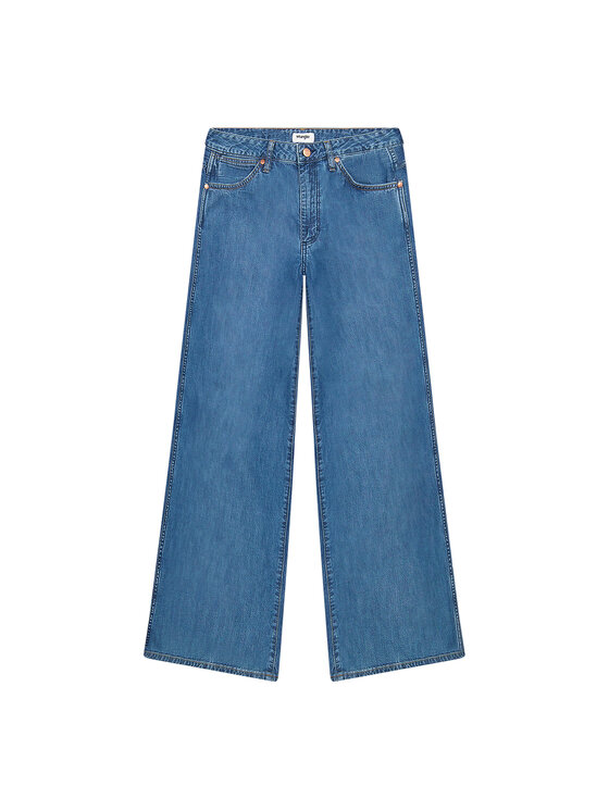Wrangler Wrangler Jeansy World Wide Niebieski Wide Leg