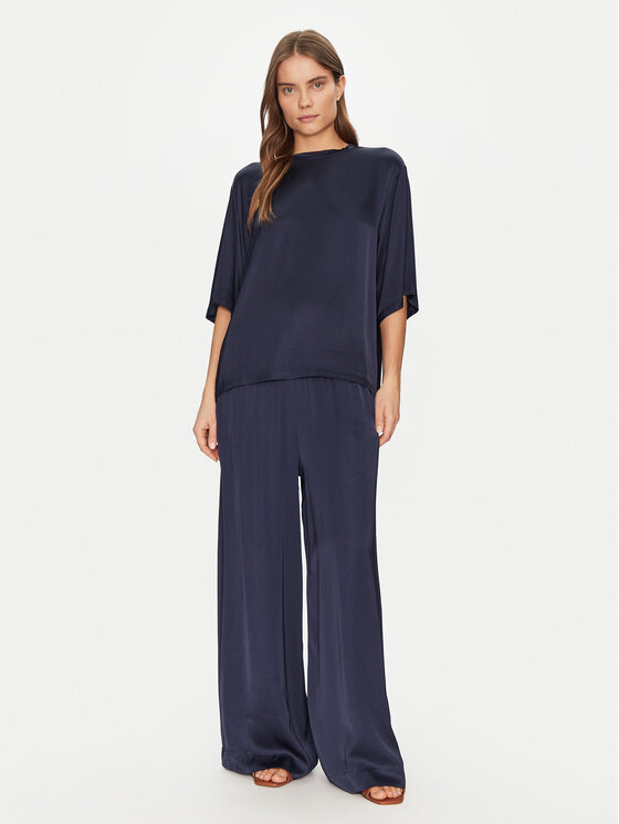 ViCOLO ViCOLO Blúz TD0013 Sötétkék Relaxed Fit