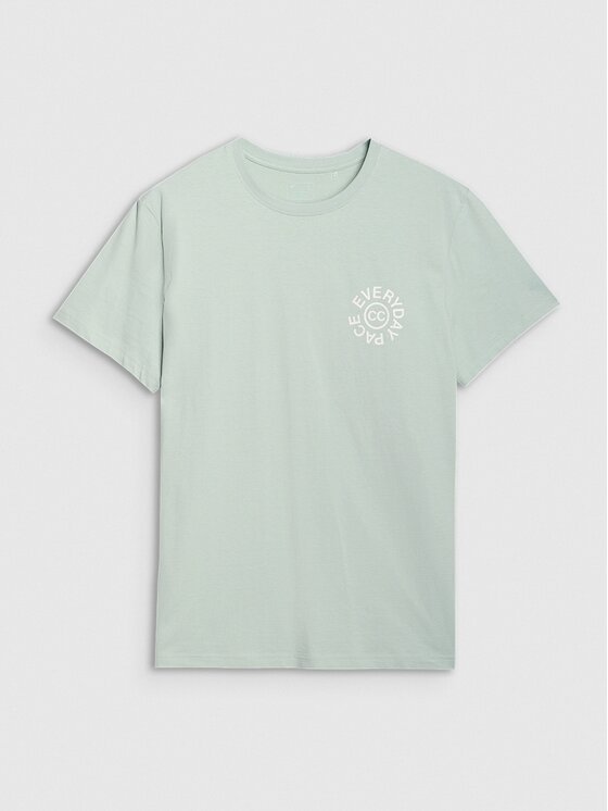 4F 4F T-Shirt 4FWSS25TTSHM1980-47S Πράσινο Regular Fit