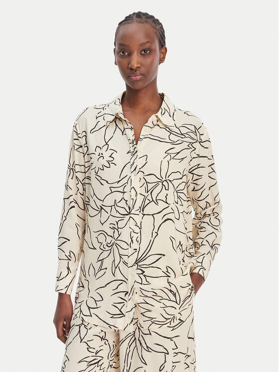 Seafolly Seafolly Cămașă Hothouse Flowers 55648-TO Écru Relaxed Fit