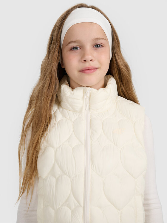4F 4F Kamizelka OUTERWEAR Biały Oversize