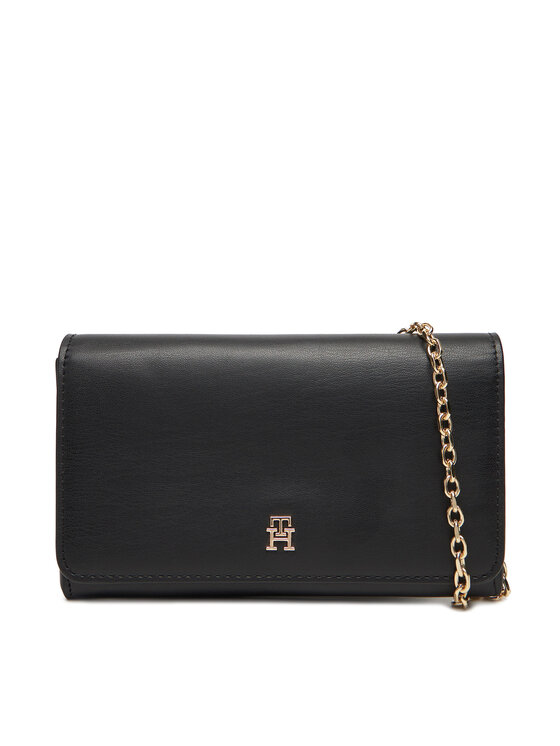 Tommy Hilfiger Tommy Hilfiger Kabelka Th Icon Flap W/ Chain AW0AW17958 Černá