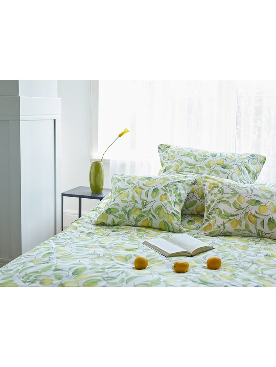 Mumla Poszewka na poduszkę poszewka cytryny Biały