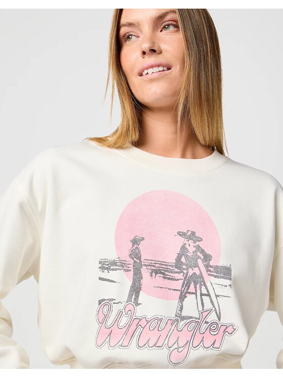 Wrangler Wrangler Bluza 112362584 Biały Loose Fit