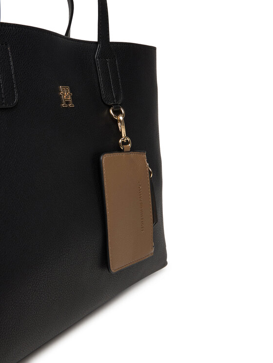 Tommy Hilfiger Tommy Hilfiger Ročna torba Th Icon Satchel AW0AW18122 Črna