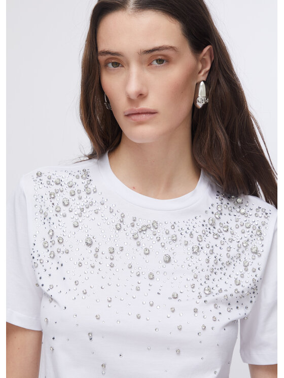 Liu Jo Liu Jo T-Shirt CA6193J386811111 Biały Regular Fit