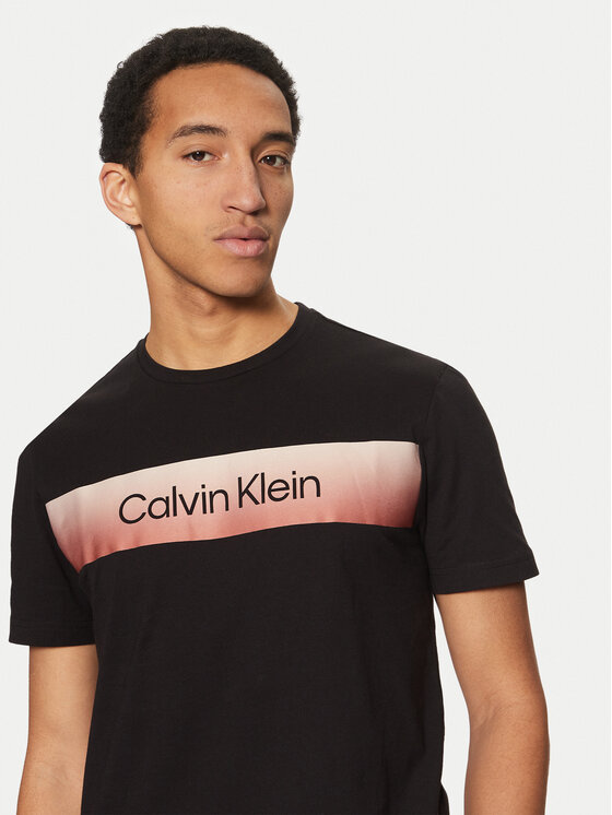 Calvin Klein Calvin Klein Marškinėliai K10K114163 Juoda Regular Fit