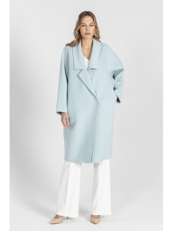 Deni Cler Milano Deni Cler Milano Płaszcz T-DC-8004-F2-90-43-1 Zielony Oversize