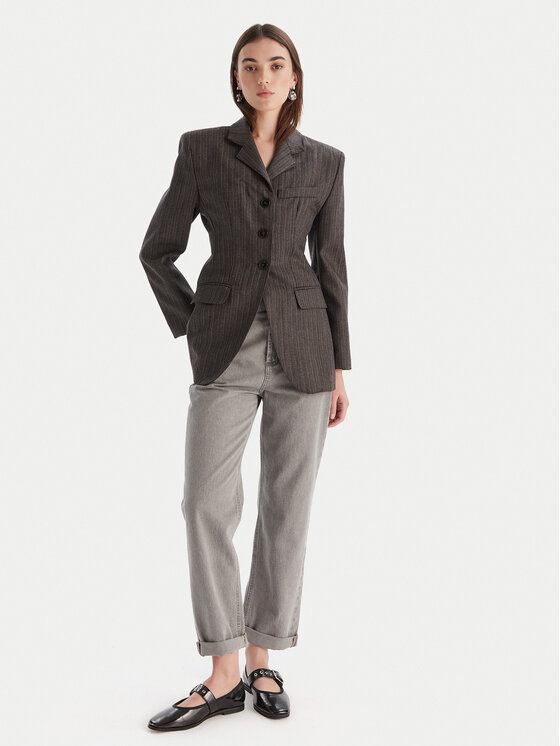 Marella Marella Blugi Tomboy 2523186074 Gri Loose Fit