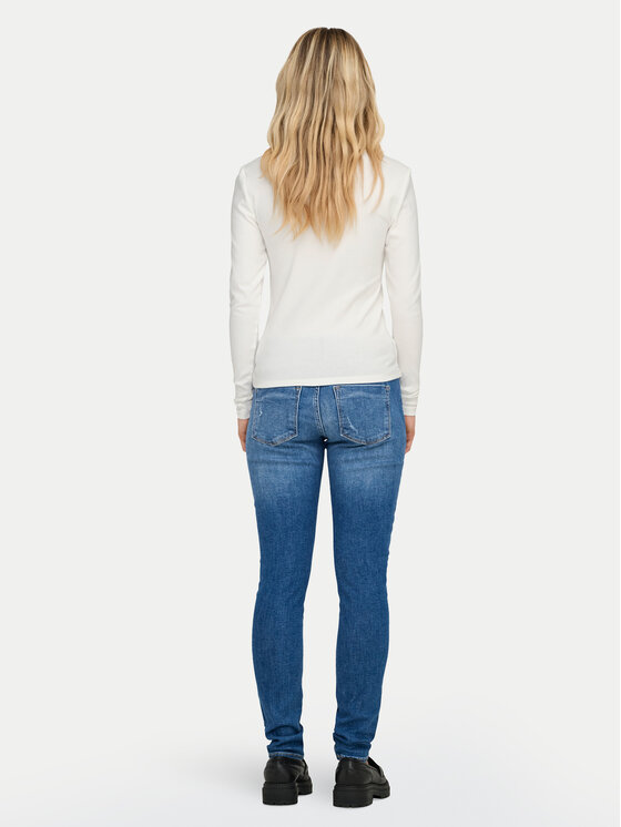 ONLY ONLY Bluzka Riley 15323159 Biały Slim Fit